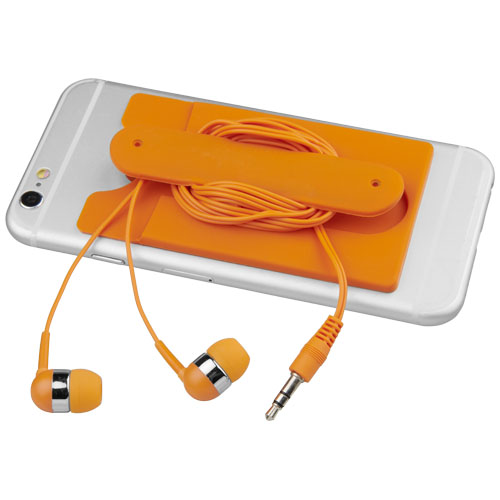 Écouteurs et porte-carte en silicone Wired